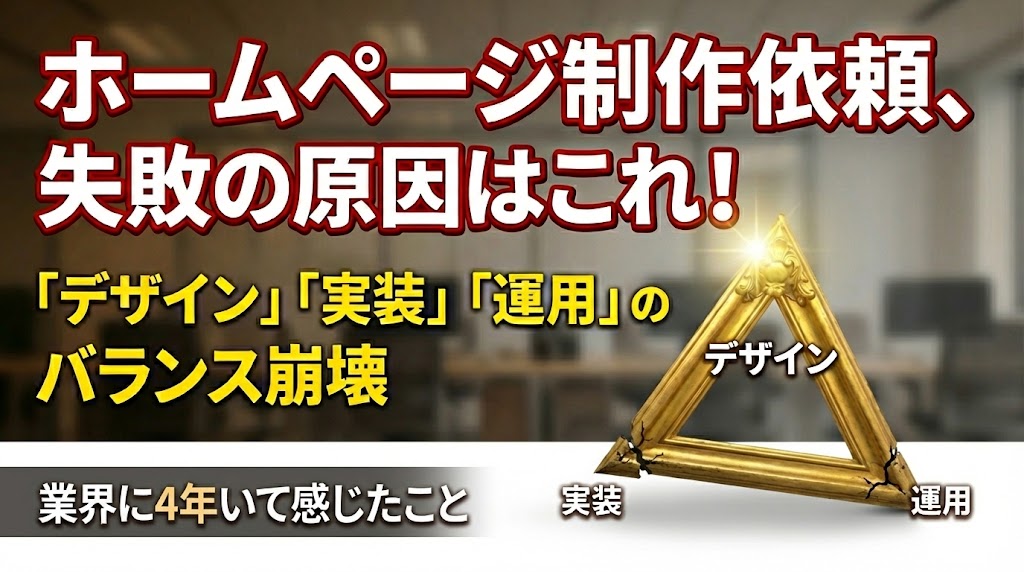 ホームページ制作に失敗しる原因